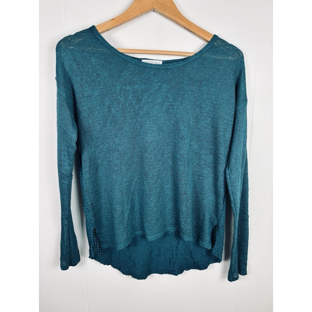 Aeropostale Women's Med Teal‎ Blue Lightweight Knit Sweater Top Spring